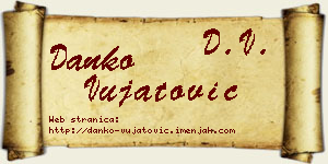 Danko Vujatović vizit kartica